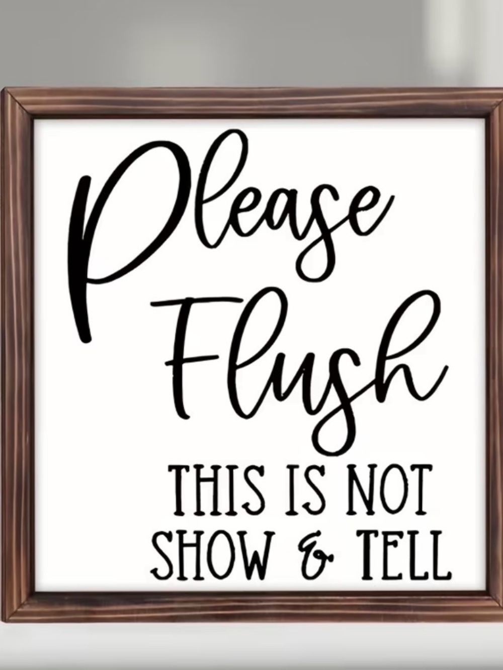 Please Flush Framed Wall Sign